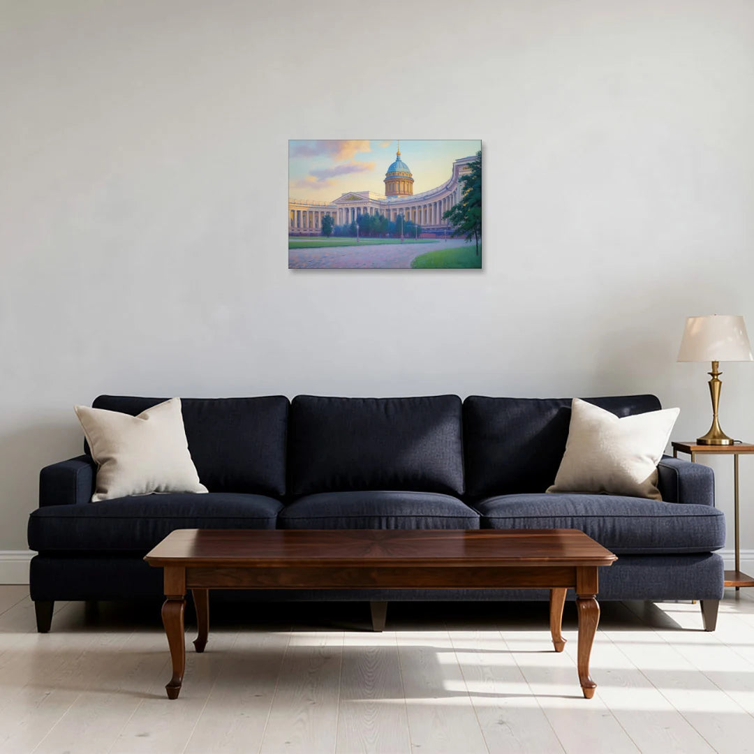 Kazan Cathedral Serenity - Canvas Wall Art - Sofa - 24x16