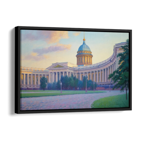 Kazan Cathedral Serenity Side - Black Canvas Wall Art