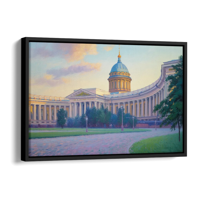 Kazan Cathedral Serenity Side - Black Canvas Wall Art