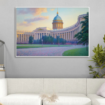 Kazan Cathedral Serenity Sitting Room - White Canvas Wall Art