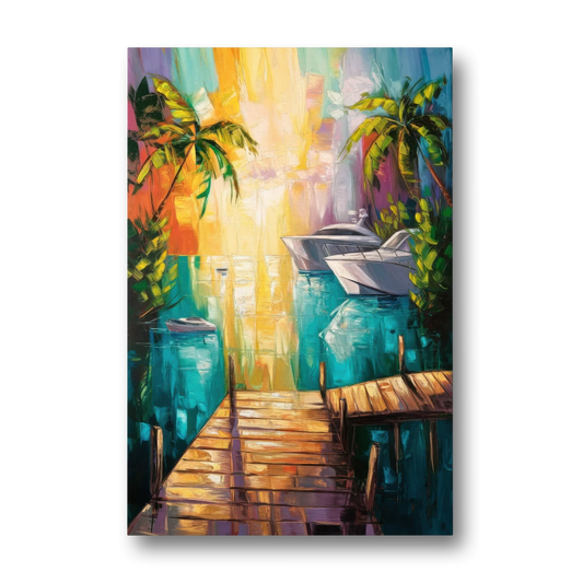 Key West Harbor Views - Canvas Wall Art - Front