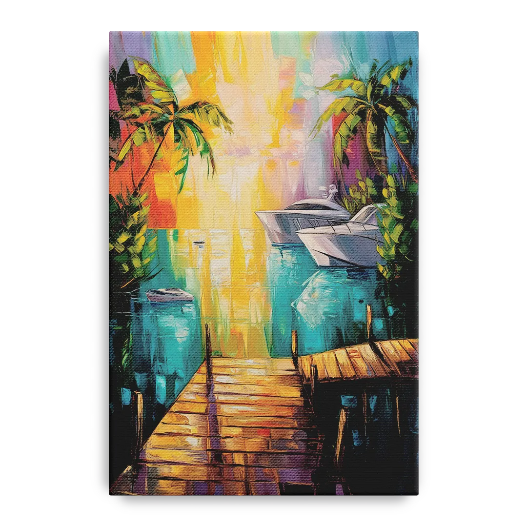 Key West Harbor Views Front - Canvas Wall Art