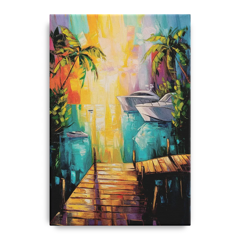 Key West Harbor Views Front - Canvas Wall Art