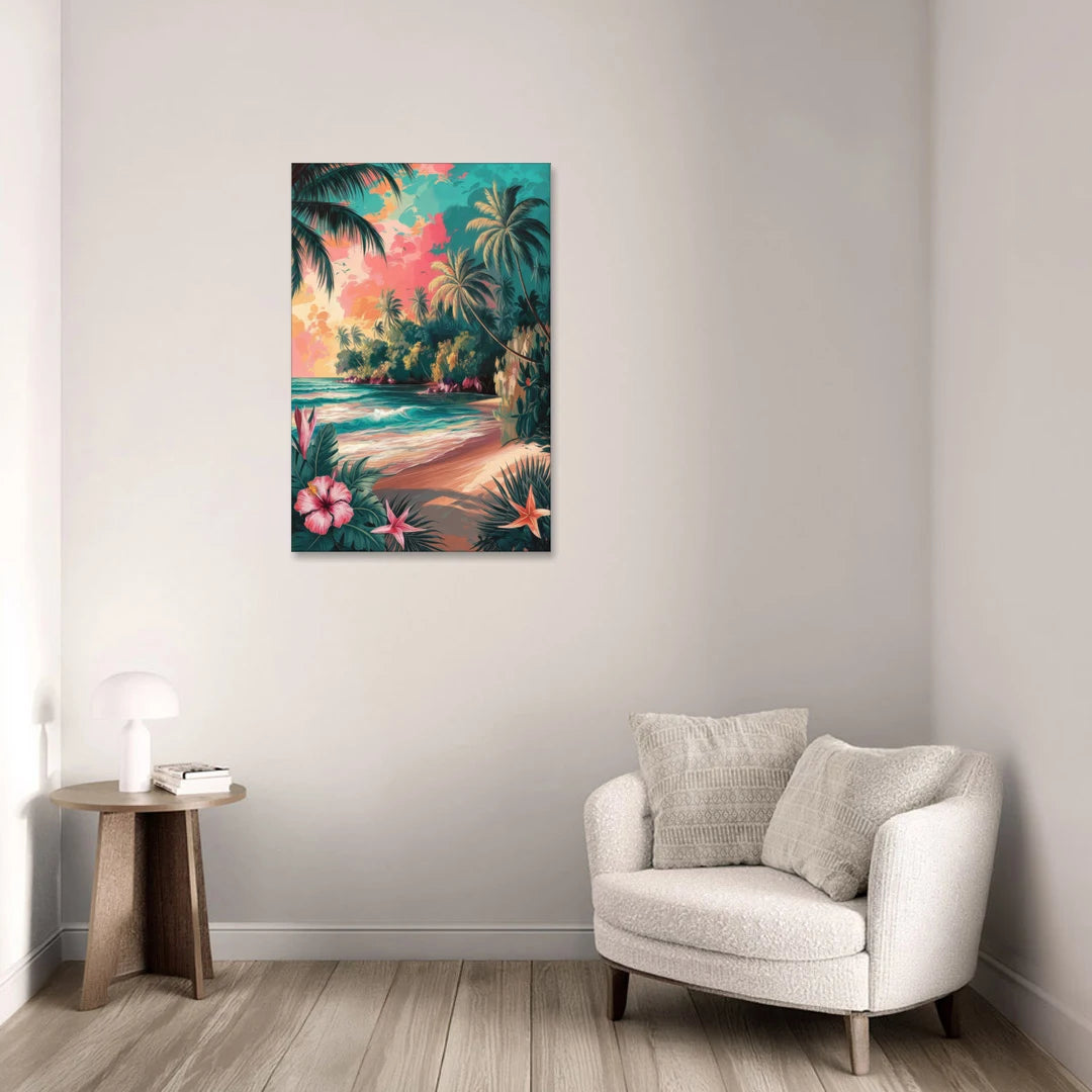 Key West Island Vibes - Canvas Wall Art - Sofa - 24x36