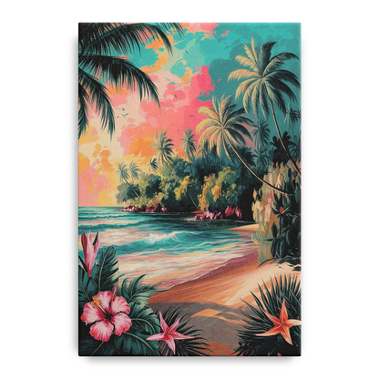 Key West Island Vibes Front - Canvas Wall Art