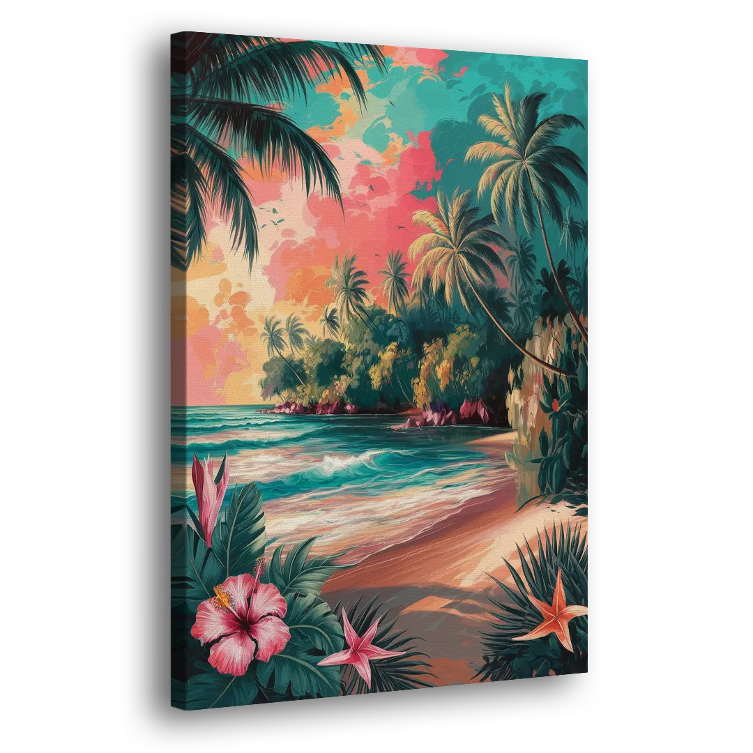 Key West Island Vibes Side - Canvas Wall Art