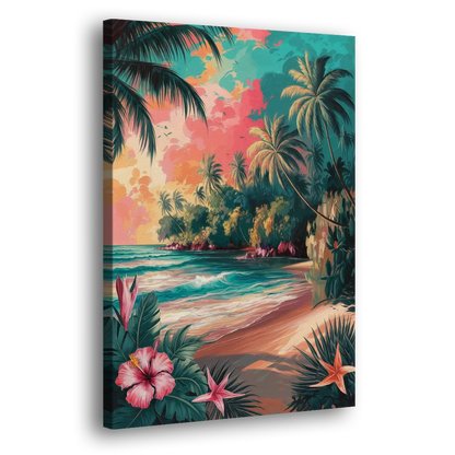 Key West Island Vibes Side - Canvas Wall Art