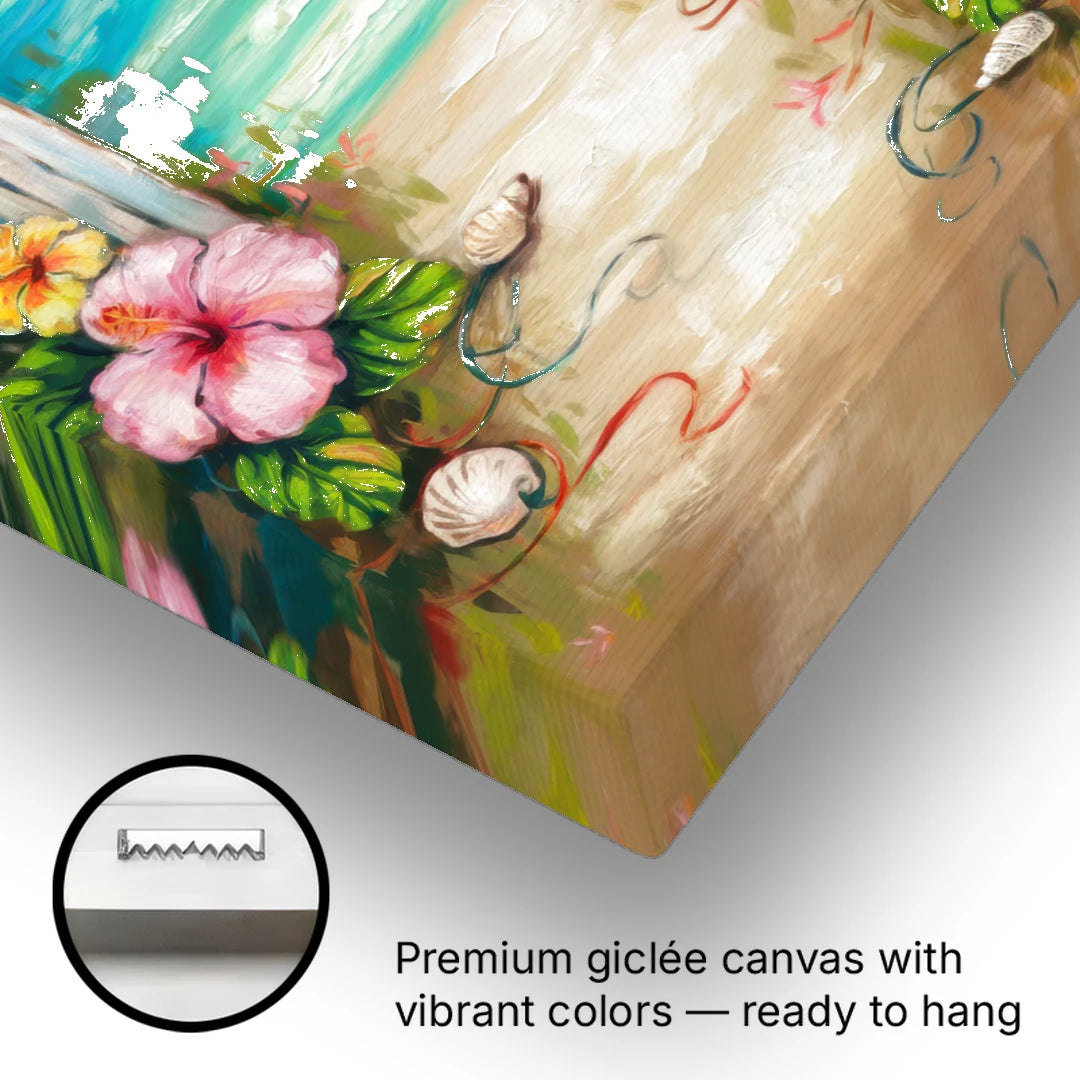 Key West Nautical Charm - Canvas Wall Art - Gallery Wrap Corner