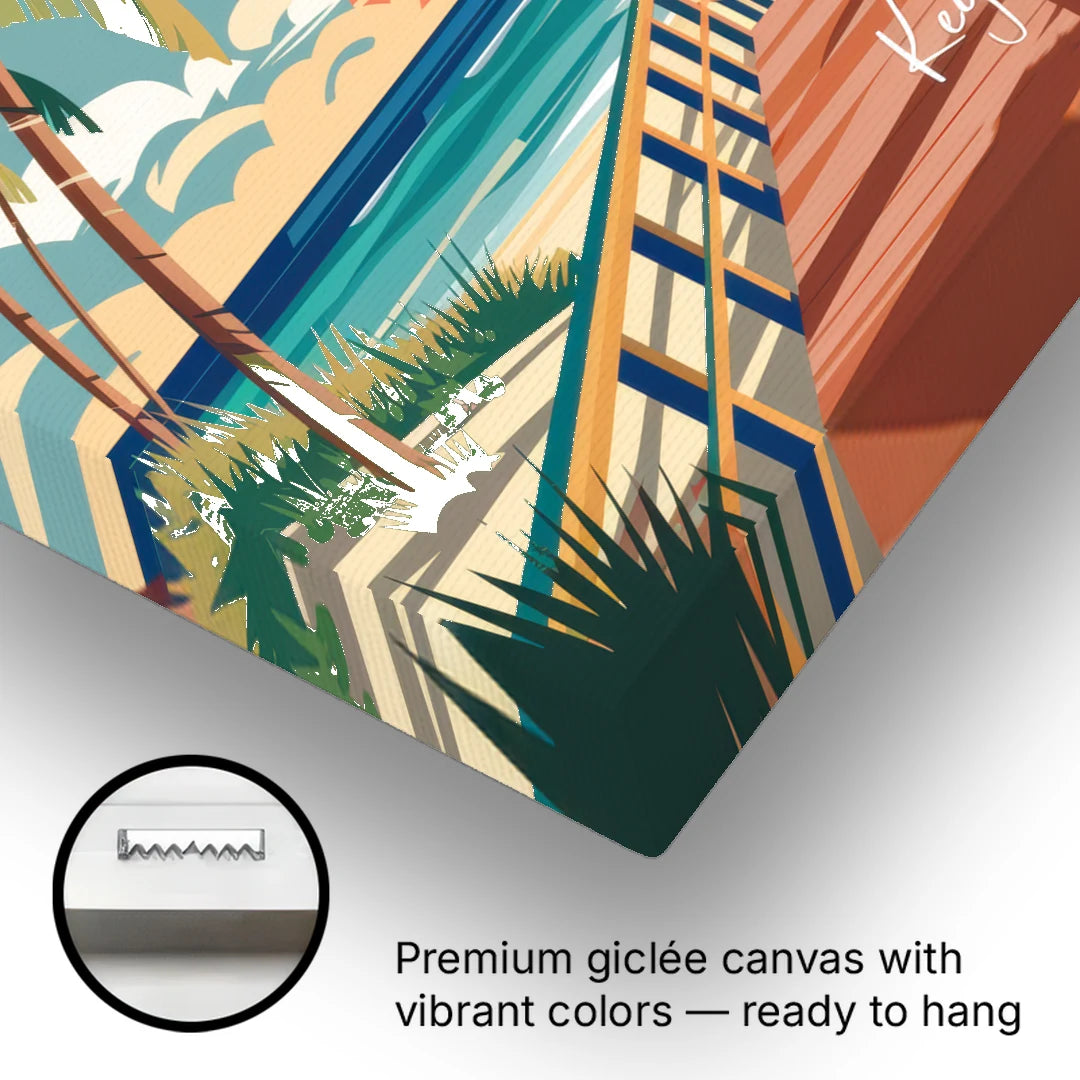 Key West Ocean Breeze - Canvas Wall Art - Gallery Wrap Corner