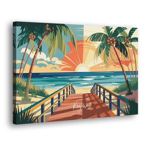 Key West Ocean Breeze - Canvas Wall Art - Side