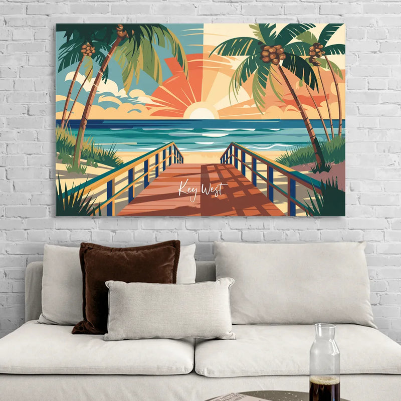 Key West Ocean Breeze Sitting Room - Canvas Wall Art