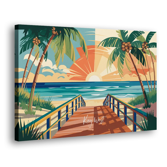 Key West Ocean Breeze Side - Canvas Wall Art