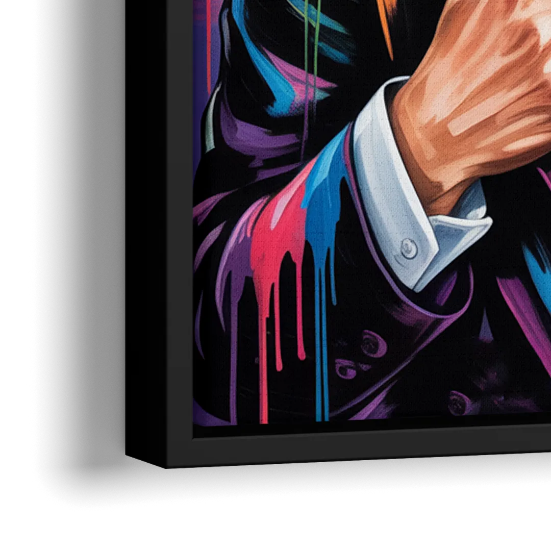 Kind Wave - Close-Up Black Frame Canvas