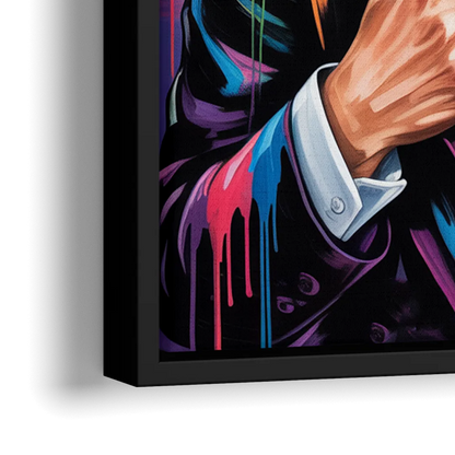 Kind Wave - Close-Up Black Frame Canvas