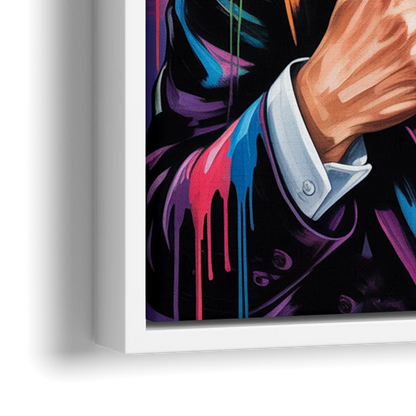 Kind Wave - Close-Up White Frame Canvas