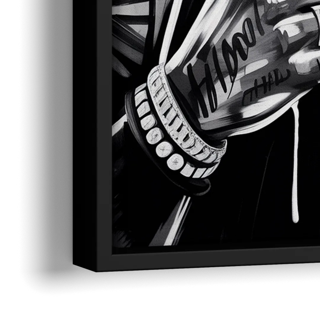 King Mode - Close-Up Black Frame Canvas