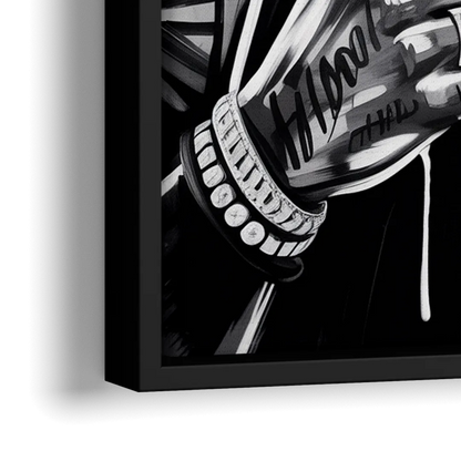King Mode - Close-Up Black Frame Canvas