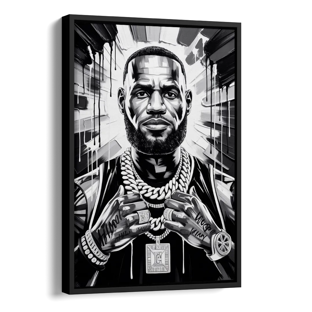 King Mode Side - Black Canvas Wall Art