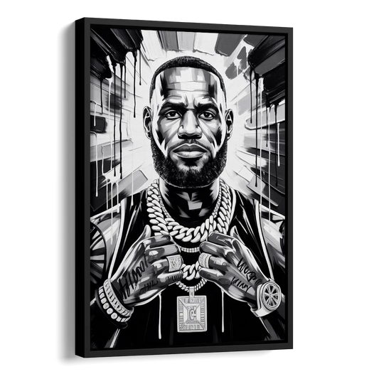 King Mode Side - Black Canvas Wall Art