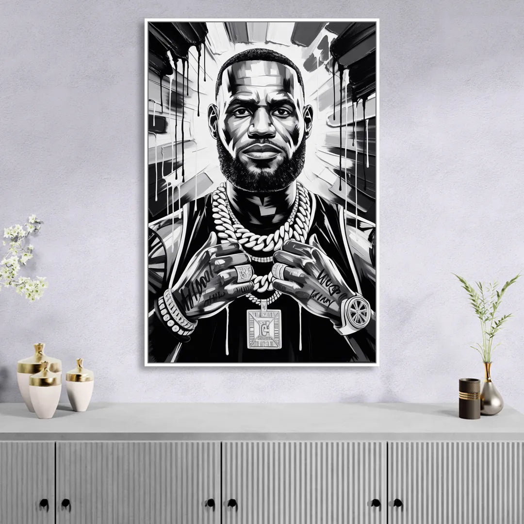 King Mode Sitting Room - White Canvas Wall Art