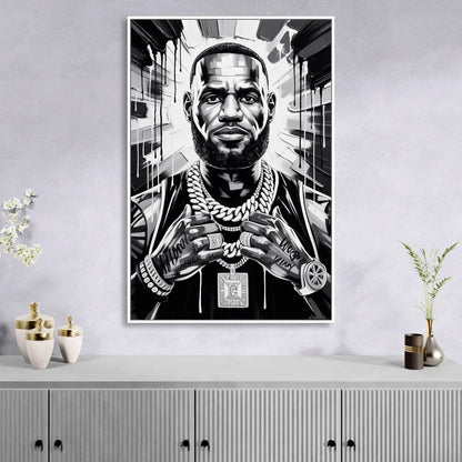 King Mode Sitting Room - White Canvas Wall Art