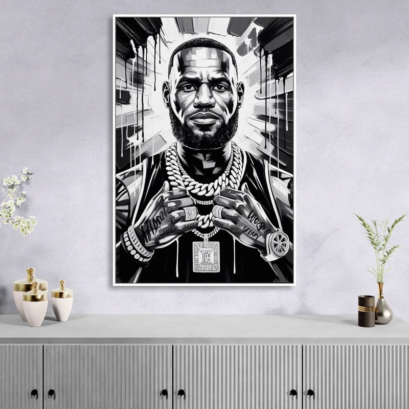 King Mode Sitting Room - White Canvas Wall Art