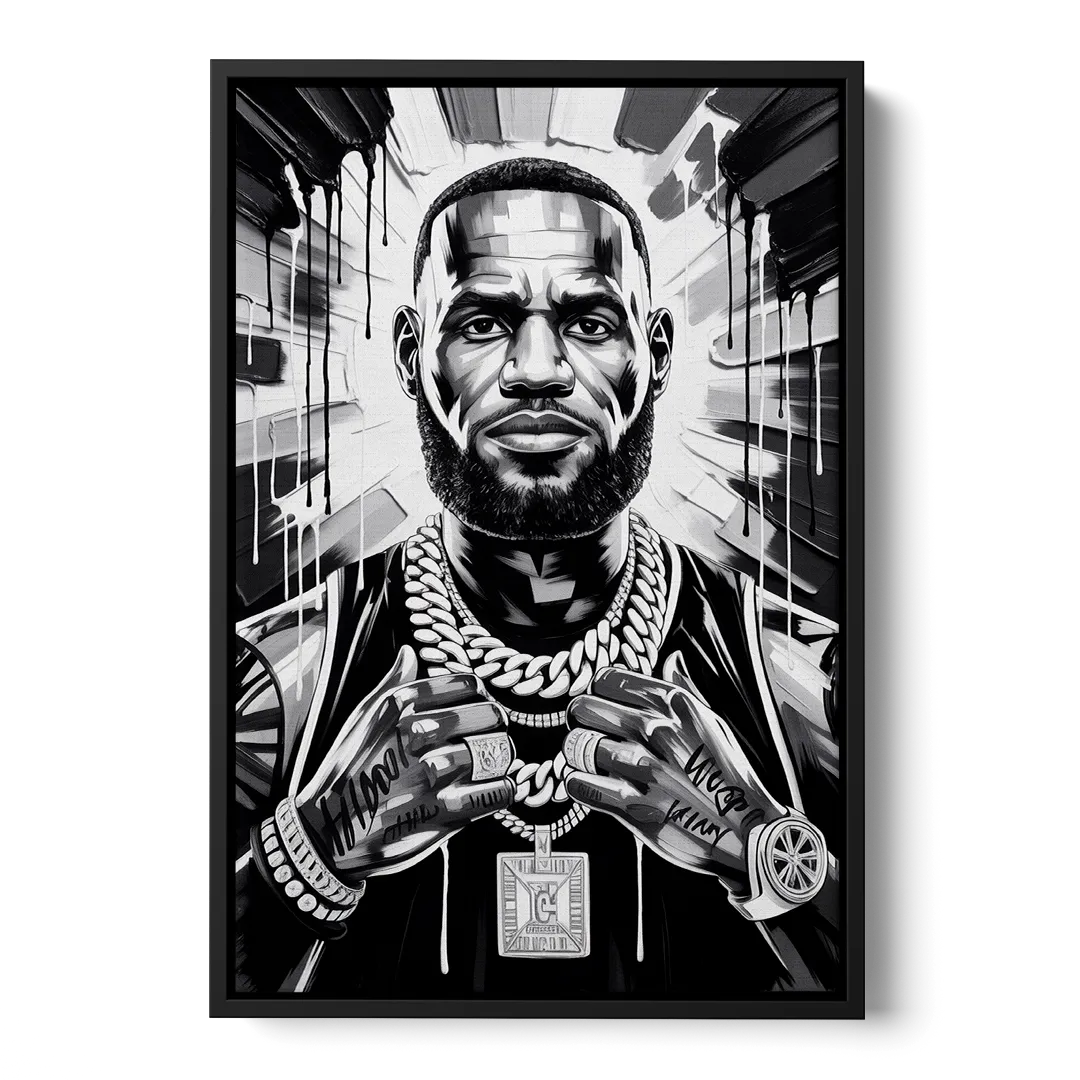King Mode Front - Black Canvas Wall Art
