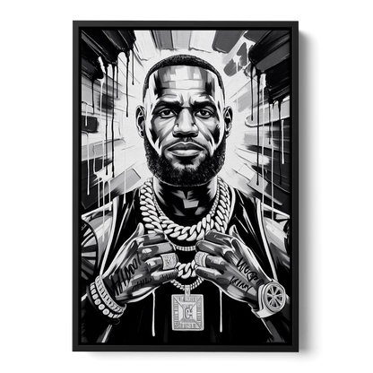 King Mode Front - Black Canvas Wall Art