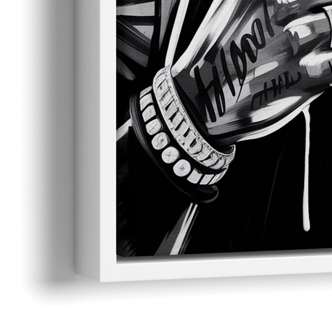 King Mode - Close-Up White Frame Canvas