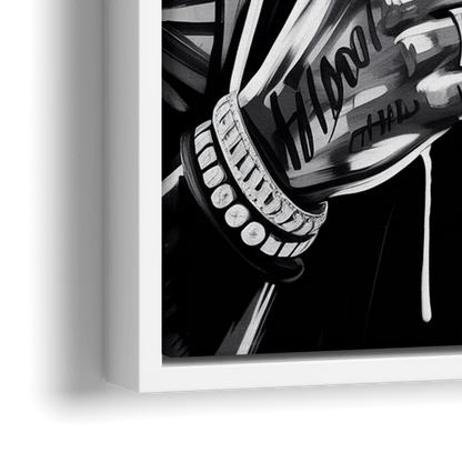 King Mode - Close-Up White Frame Canvas