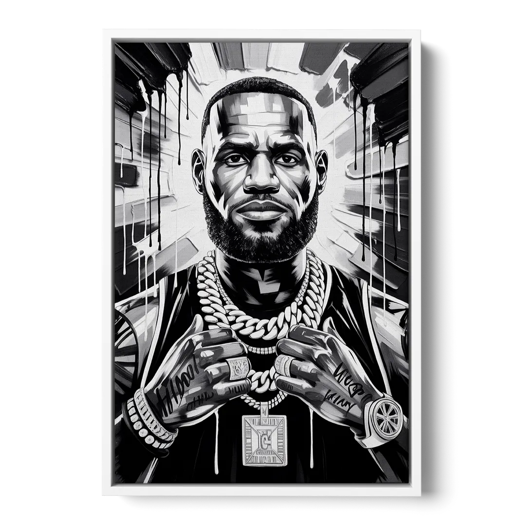 King Mode Front - White Canvas Wall Art