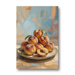 Kitchen Paintings Sunlit Peach Pile - Canvas Wall Art - Front