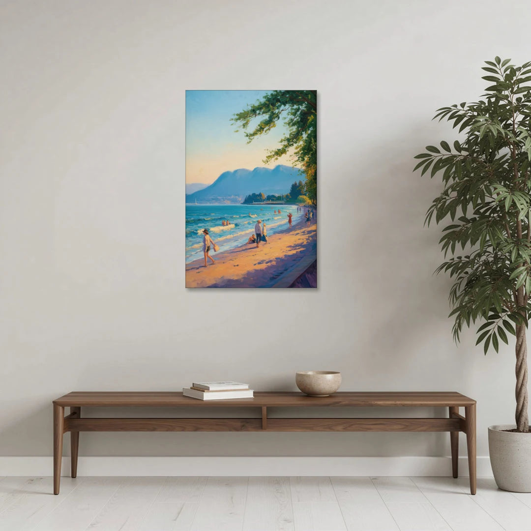 Kitsilano Beach Day - Canvas Wall Art - Coffee Table - 24x36