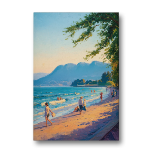 Kitsilano Beach Day - Canvas Wall Art - Front