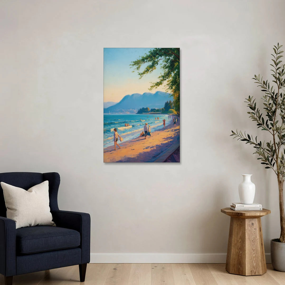 Kitsilano Beach Day - Canvas Wall Art - Sofa - 24x36