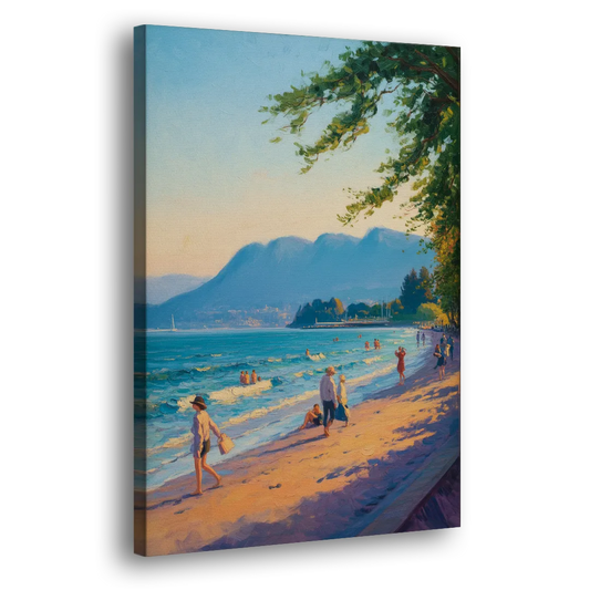 Kitsilano Beach Day Side - Canvas Wall Art