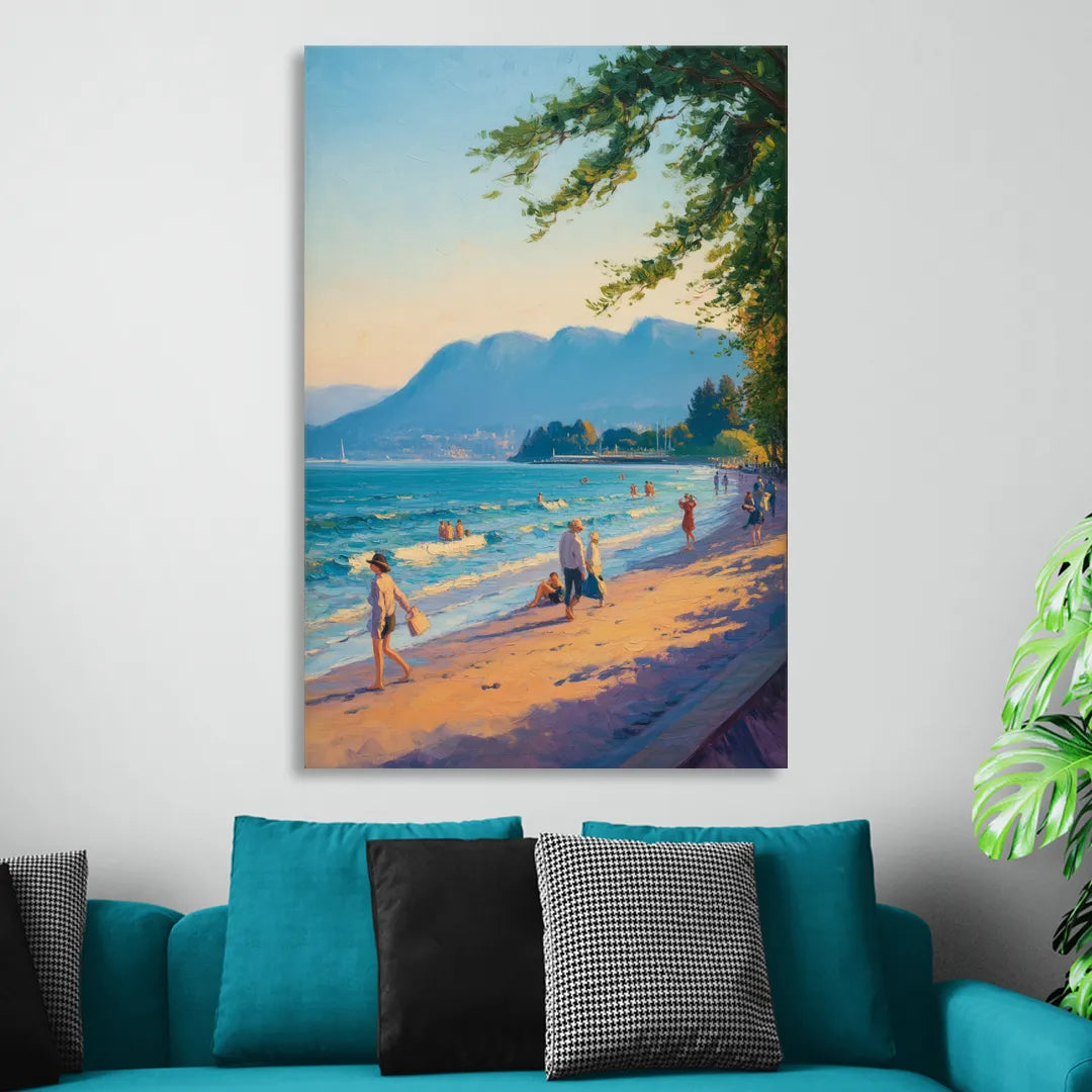 Kitsilano Beach Day Sitting Room - Canvas Wall Art