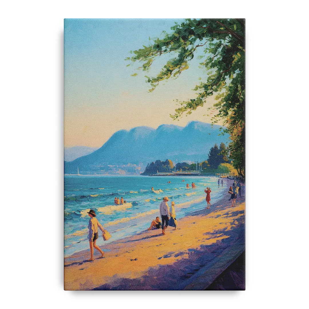 Kitsilano Beach Day Front - Canvas Wall Art