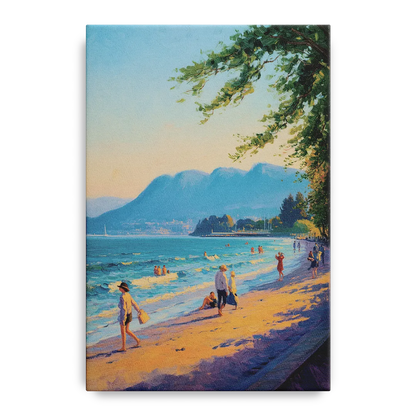 Kitsilano Beach Day Front - Canvas Wall Art