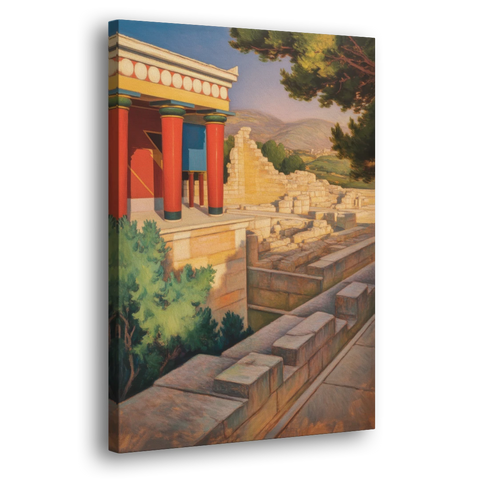 Knossos Palace - Canvas Wall Art - Side