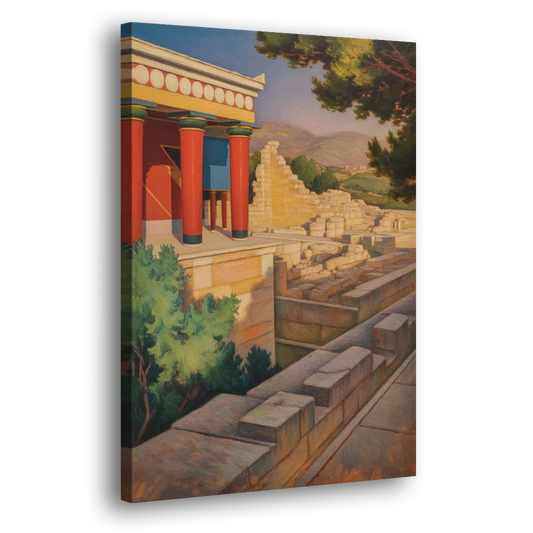 Knossos Palace Side - Canvas Wall Art