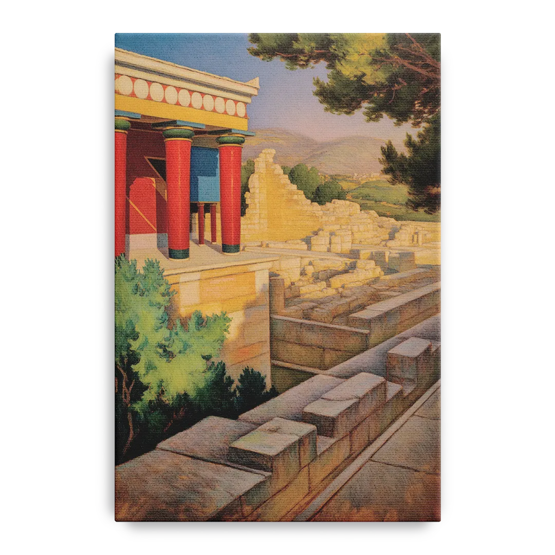 Knossos Palace Front - Canvas Wall Art