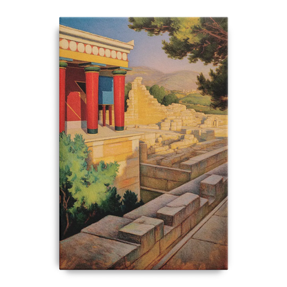 Knossos Palace Front - Canvas Wall Art