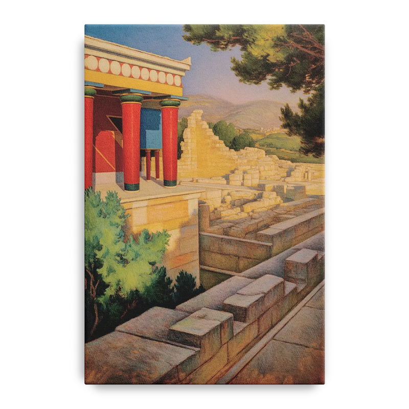 Knossos Palace Front - Canvas Wall Art
