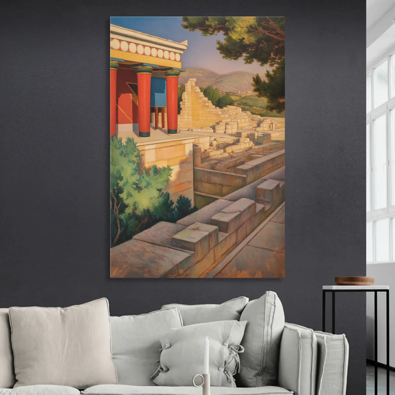 Knossos Palace Sitting Room - Canvas Wall Art