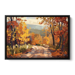 Knoxville Autumn Colors - Black Framed Canvas Wall Art - Front