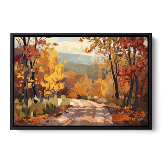 Knoxville Autumn Colors - Black Framed Canvas Wall Art - Front