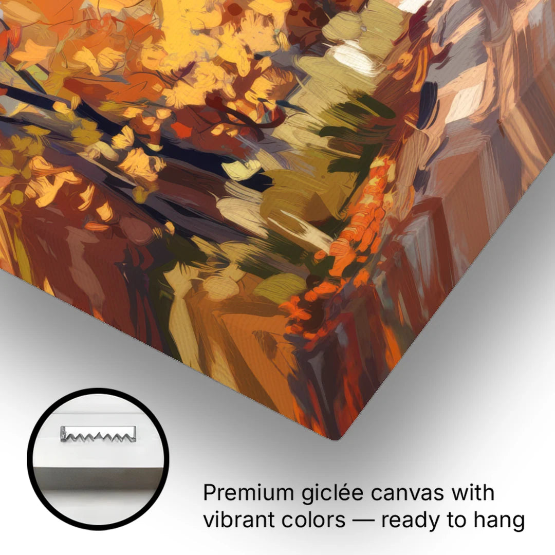 Knoxville Autumn Colors - Canvas Wall Art - Gallery Wrap Corner