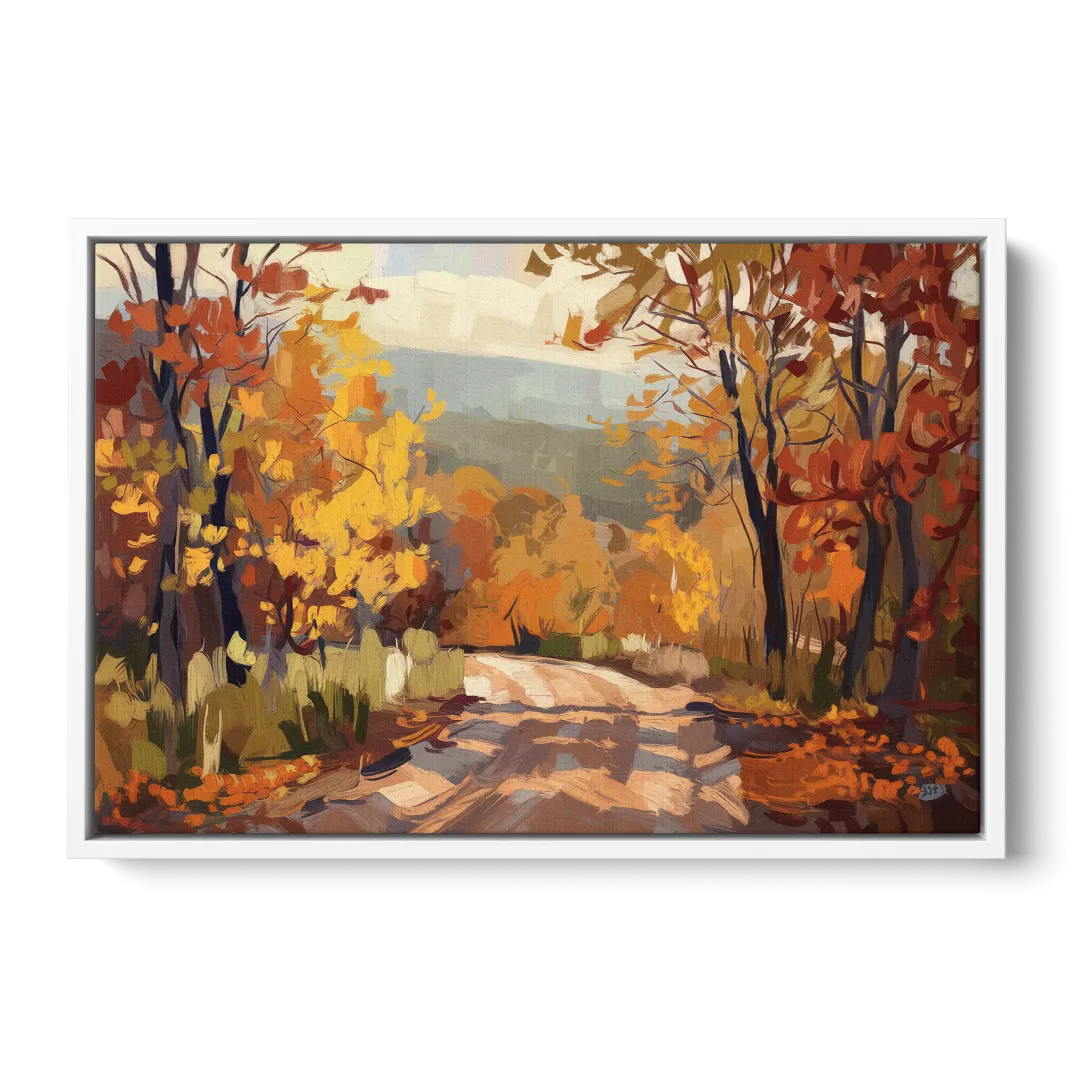 Knoxville Autumn Colors Front - White Canvas Wall Art