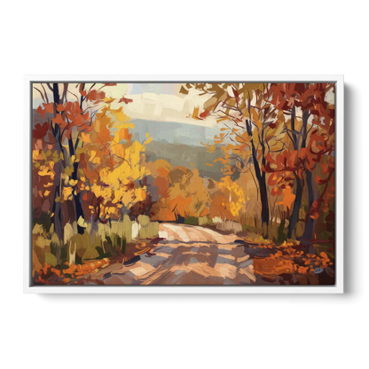 Knoxville Autumn Colors Front - White Canvas Wall Art